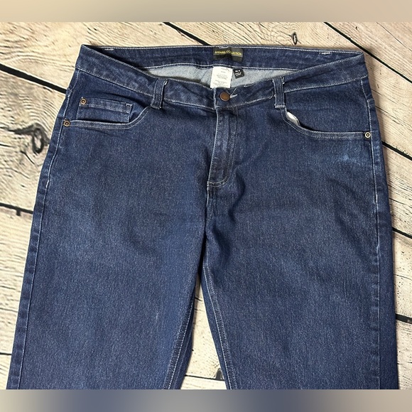 Dark Blue Straight Leg Women's Jeans - Picture 4 of 6